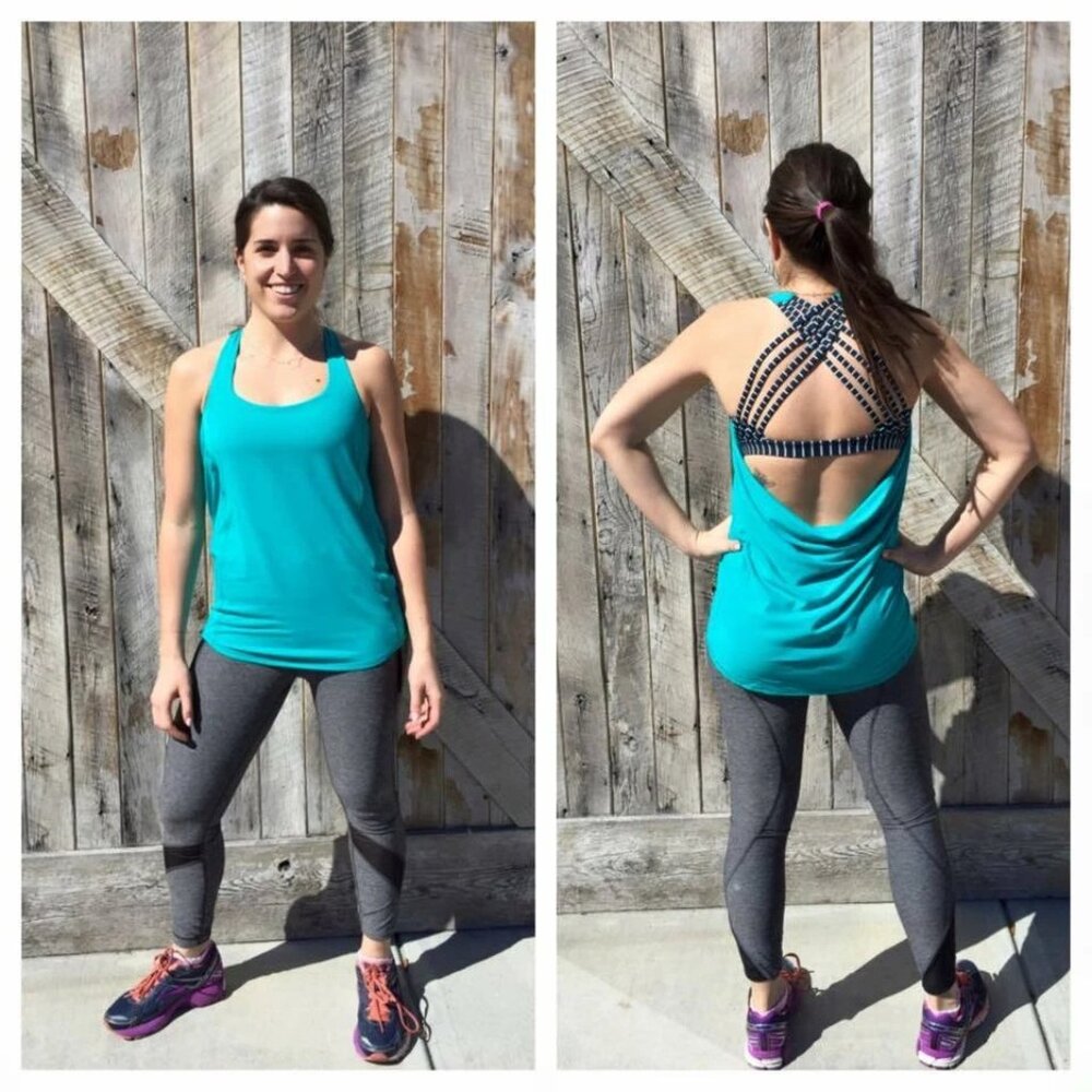 Lululemon Wild Tank Size 2 Brand New With Tags! Parallel Stripe / Blue Tropics
